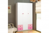 шкаф 3-х дверный с ящиками радуга