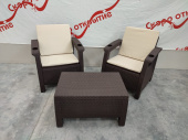 комплект мебели yalta balcony set premium chocolate 7454п