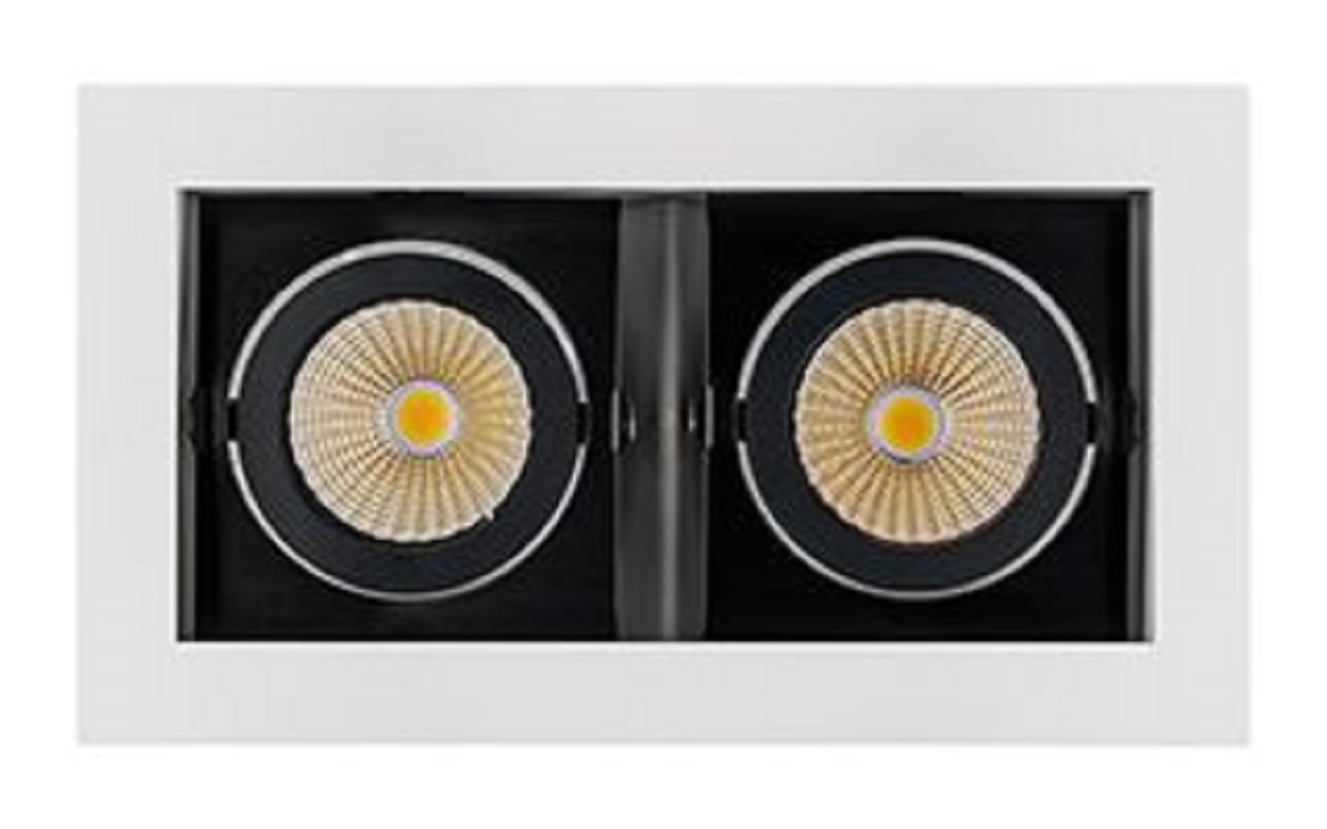 Встраиваемый светильник Arlight Cl-kardan CL-KARDAN-S180x102-2x9W Day (WH-BK, 38 deg)