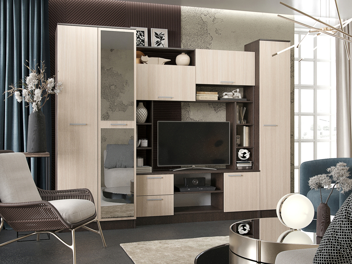 Стенка Флора с зеркалом