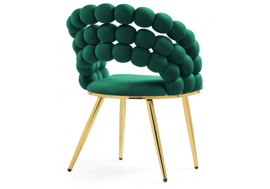 Стул на металлокаркасе Ball green / gold - купить за 15870.00 руб.