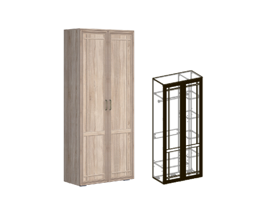 Шкаф 2х створчатый комбинированный Бруно - купить за 22074.00 руб.