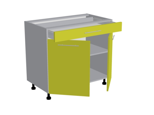 Стол 2-х дверный с ящиком Н90 Д2+Мет1 Базис - купить за 12791.00 руб.