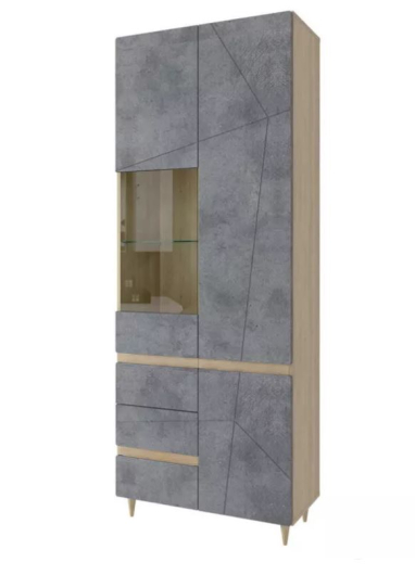 Шкаф со стеклом Киото СТЛ.339.02 - купить за 25340.00 руб.