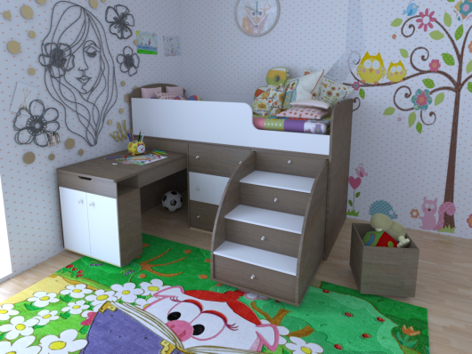 Кровать-чердак Малыш - купить за 22500.00 руб.