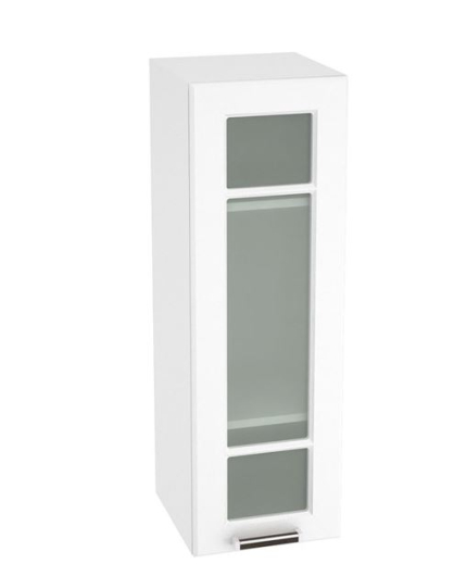 Шкаф 1-но дверный со стеклом №127 Прага ШВС 309Н - купить за 6178.00 руб.
