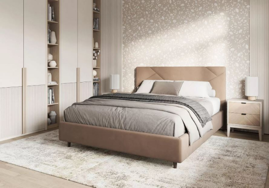 Кровать Венди Бежевый велюр - купить за 28990.00 руб.