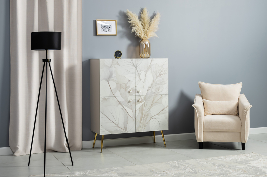 Комод Флоу 16.329 Кашемир/Белый - купить за 18107.00 руб.