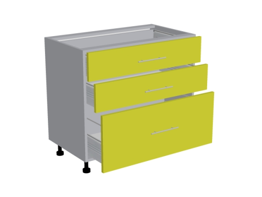 Стол с тремя ящиками Н90+Мет3 Базис - купить за 14587.00 руб.