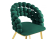 Стул на металлокаркасе Ball green / gold - купить за 15870.00 руб.