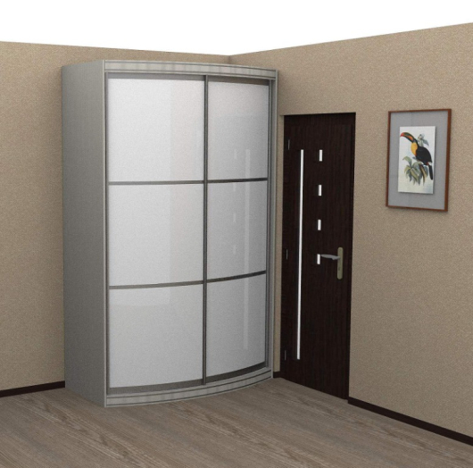 Радиусный шкаф-купе Радуга 450 выпуклый - купить за 41400.00 руб.