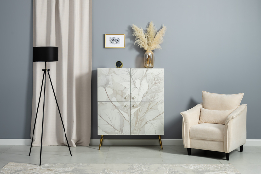 Комод Флоу 16.329 Кашемир/Белый - купить за 18107.00 руб.