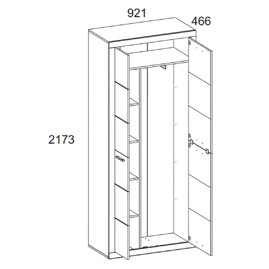 Шкаф 2D Оскар - купить за 24299.00 руб.