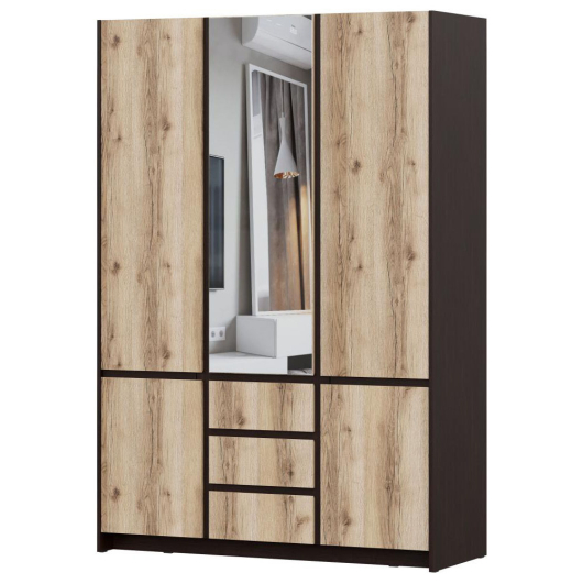 Шкаф для одежды трехстворчатый Прага Серия 3 - купить за 22350.00 руб.