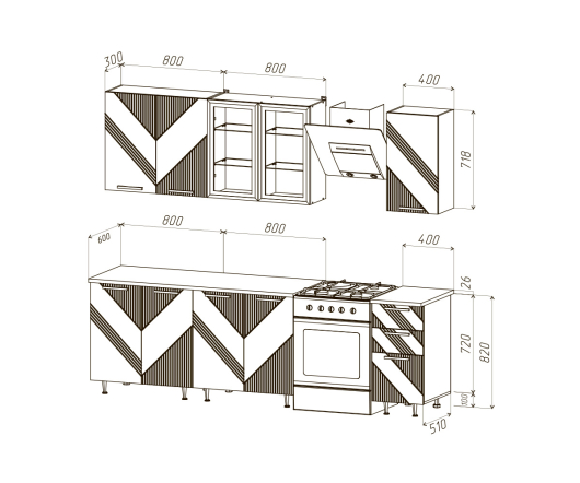 В продаже Кухня Ирис 2,0 м Компановка №2  Дуб Крафт Золотой/Браш Грин Кухня Ирис 2,0 м Компановка №2  Дуб Крафт Золотой/Браш Грин - купить за 36010.00 руб.