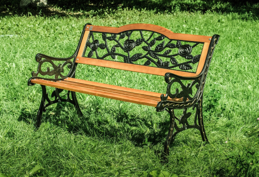 Садовая чугунная скамья Садовая роза - купить за 12300.00 руб.
