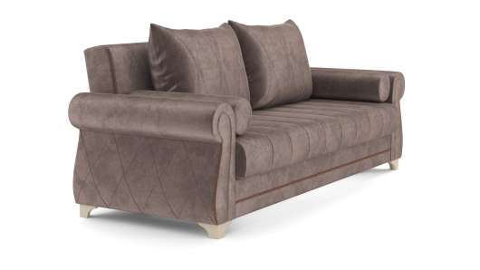 Диван Порто М велюр тенерифе стоун / велюр тенерифе шоколад - купить за 59937.00 руб.