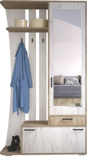 Прихожая Орион 1 Дуб Серый Крафт/Дуб Белый Крафт - купить за 27520.00 руб.