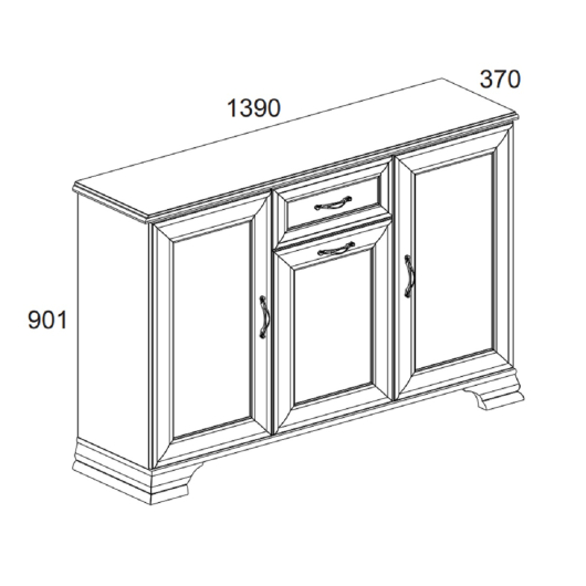 Тумба 3D1S Тиффани - купить за 22999.00 руб.