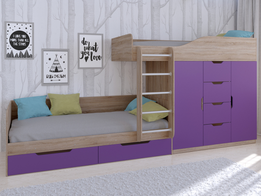 Кровать двухъярусная Астра 6 - купить за 38400.00 руб.