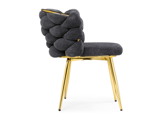Стул на металлокаркасе Rendi gray / gold - купить за 17770.00 руб.