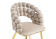 Стул на металлокаркасе Ball beige / gold - купить за 15870.00 руб.