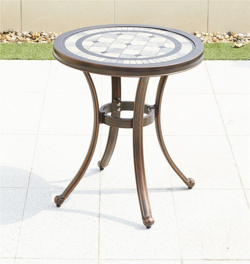 Стол круглый из литого алюминия с керамикой Керамик Ceramic арт.6151 - купить за 18150.00 руб.