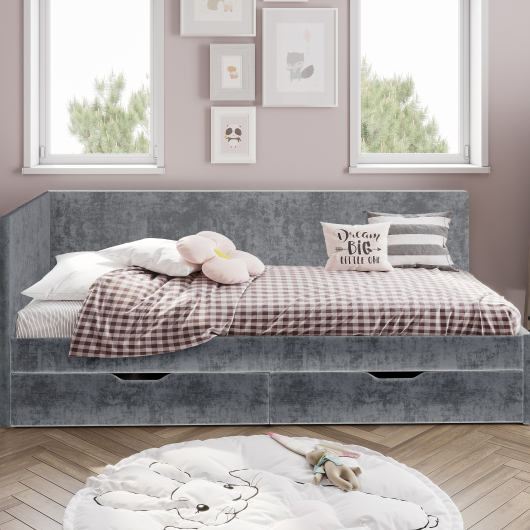 Кровать Лео КР-49 грифельный - купить за 23881.00 руб.