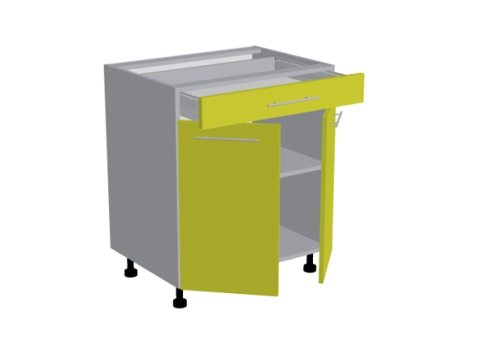 Стол 2-х дверный с ящиком Н70 Д2+Мет1 Базис - купить за 10688.00 руб.