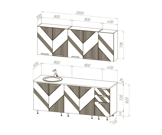 В продаже Кухня Ирис 2,0 м Дуб Крафт Золотой/Браш Вайт Кухня Ирис 2,0 м Дуб Крафт Золотой/Браш Вайт - купить за 34630.00 руб.
