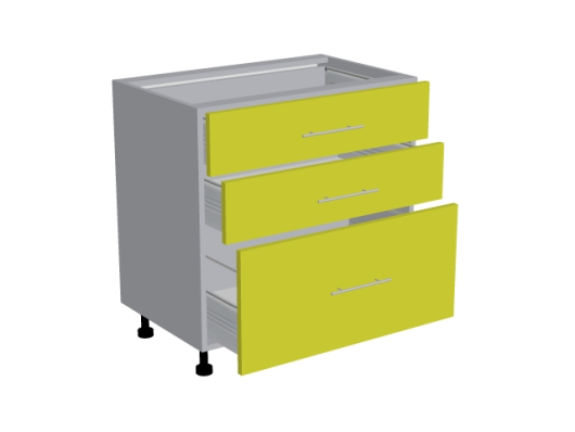 Стол с тремя ящиками Н80+Мет3 Базис - купить за 13851.00 руб.