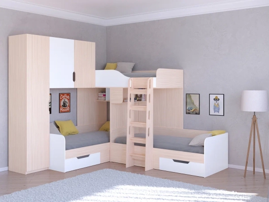 Трехместная кровать ТРИО 1 - купить за 54945.00 руб.