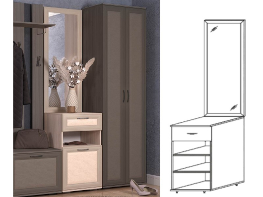 Тумба с зеркалом ПР-5 Александра-1 - купить за 11788.00 руб.