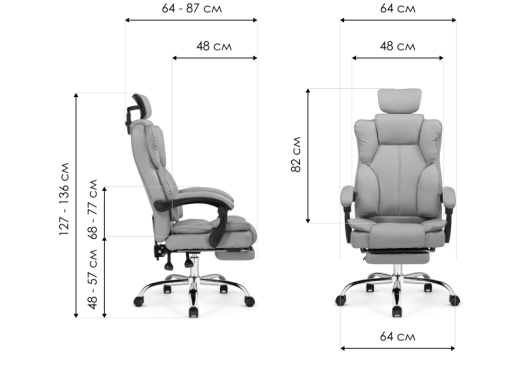 Компьютерное кресло Baron light gray - купить за 16470.00 руб.