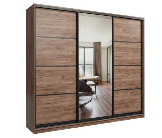 Шкаф-купе Лофт 3х дверный с 1-м зеркалом - купить за 46190.00 руб.